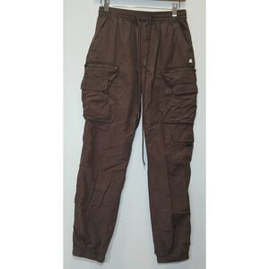 Standard cloth mens small cargo jogger pants dark brown